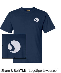 Comfort Colors Adult Heavyweight T-Shirt - Front & Back Welcome to How Logo, Navy Design Zoom